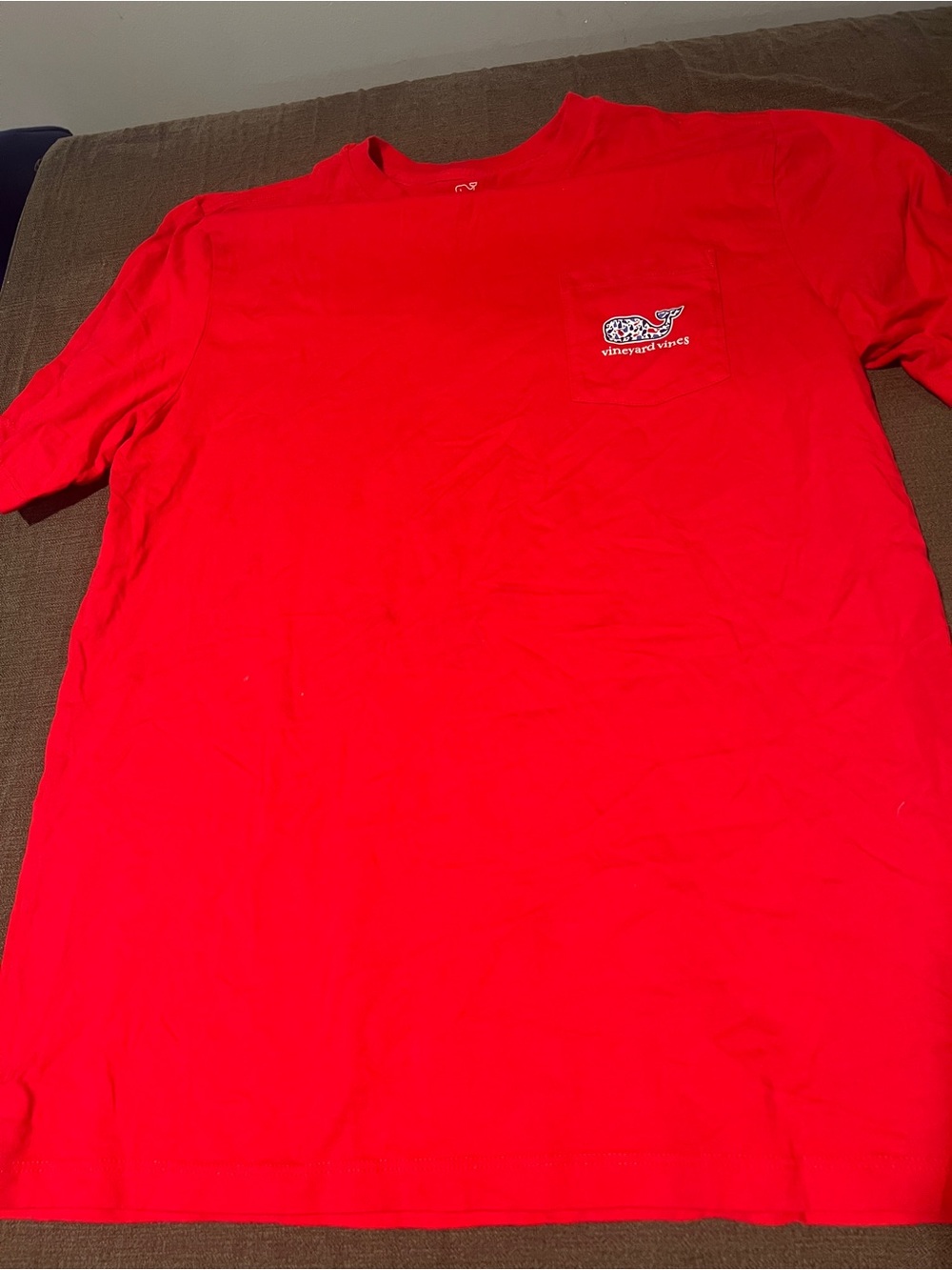 Vineyard Vines Kids Red Short Sleeve Pocket Tee